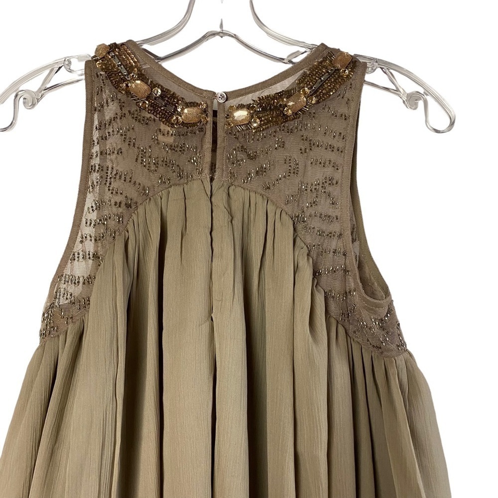 MOULINETTE Soeurs Anthropologie dress Taupe - Picture 6 of 12